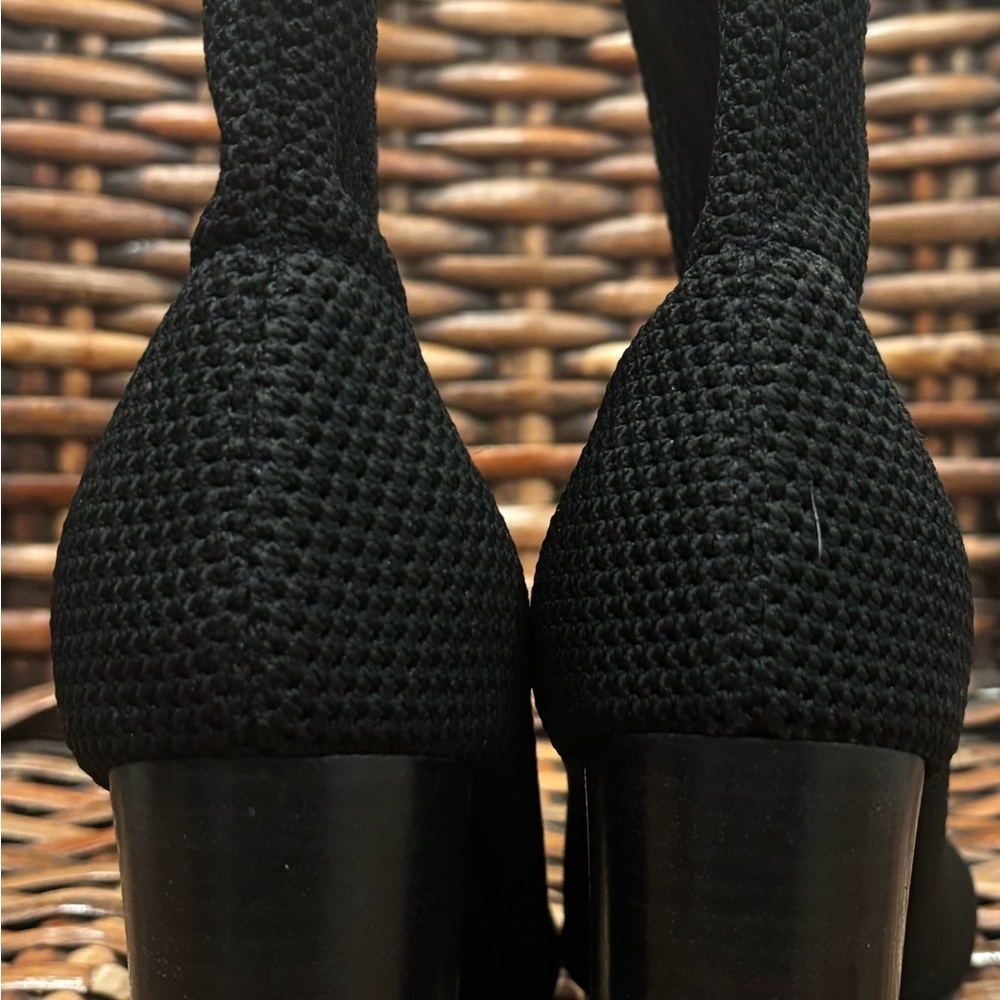 Charles By Charles David black mesh banker bootie heels shoe size 8.5. - Picture 9 of 16